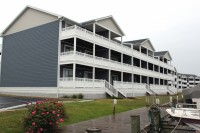The Harbour Club buildings from the outside.
