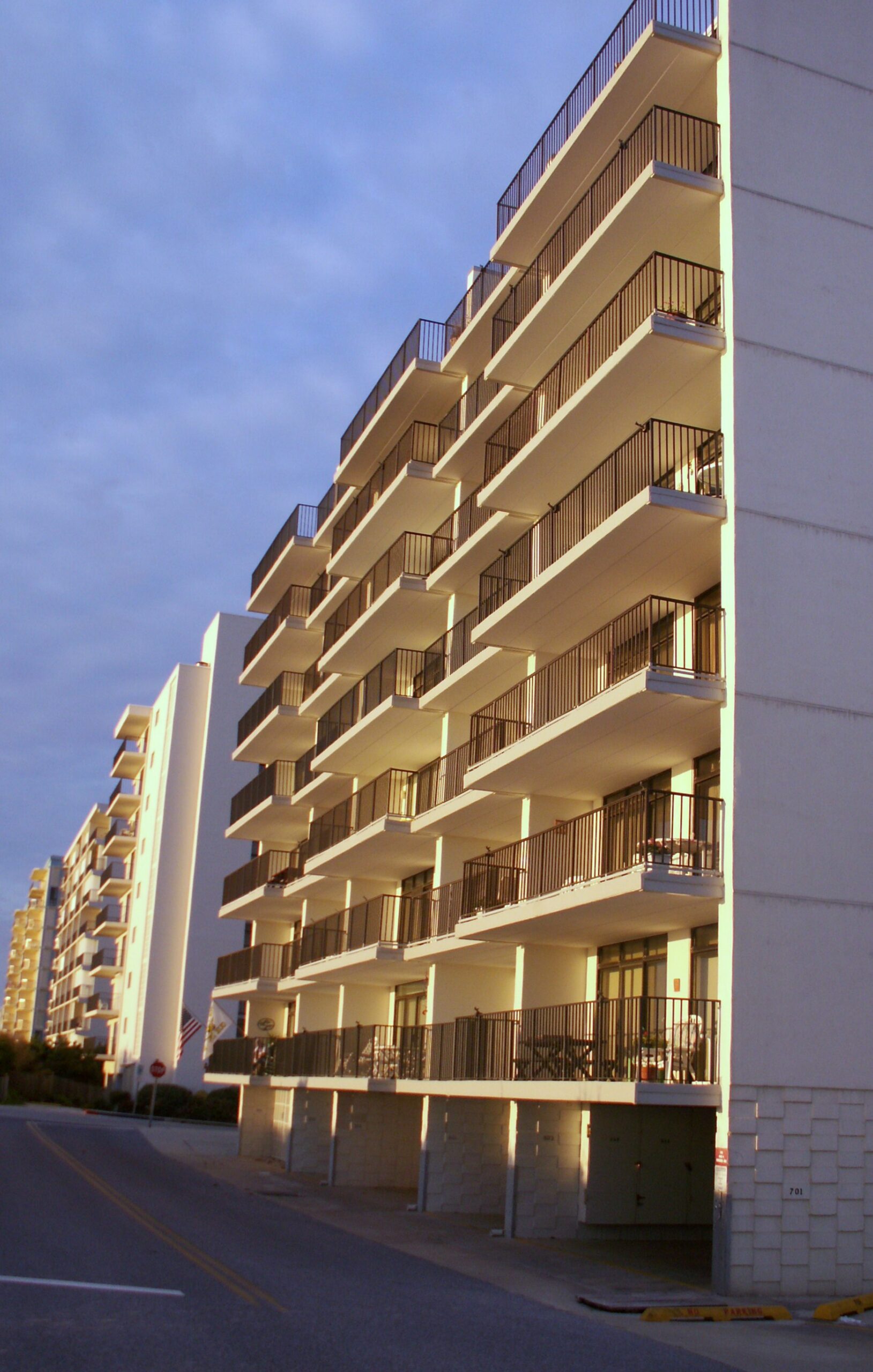 A commercial building with railings done by All States Construction